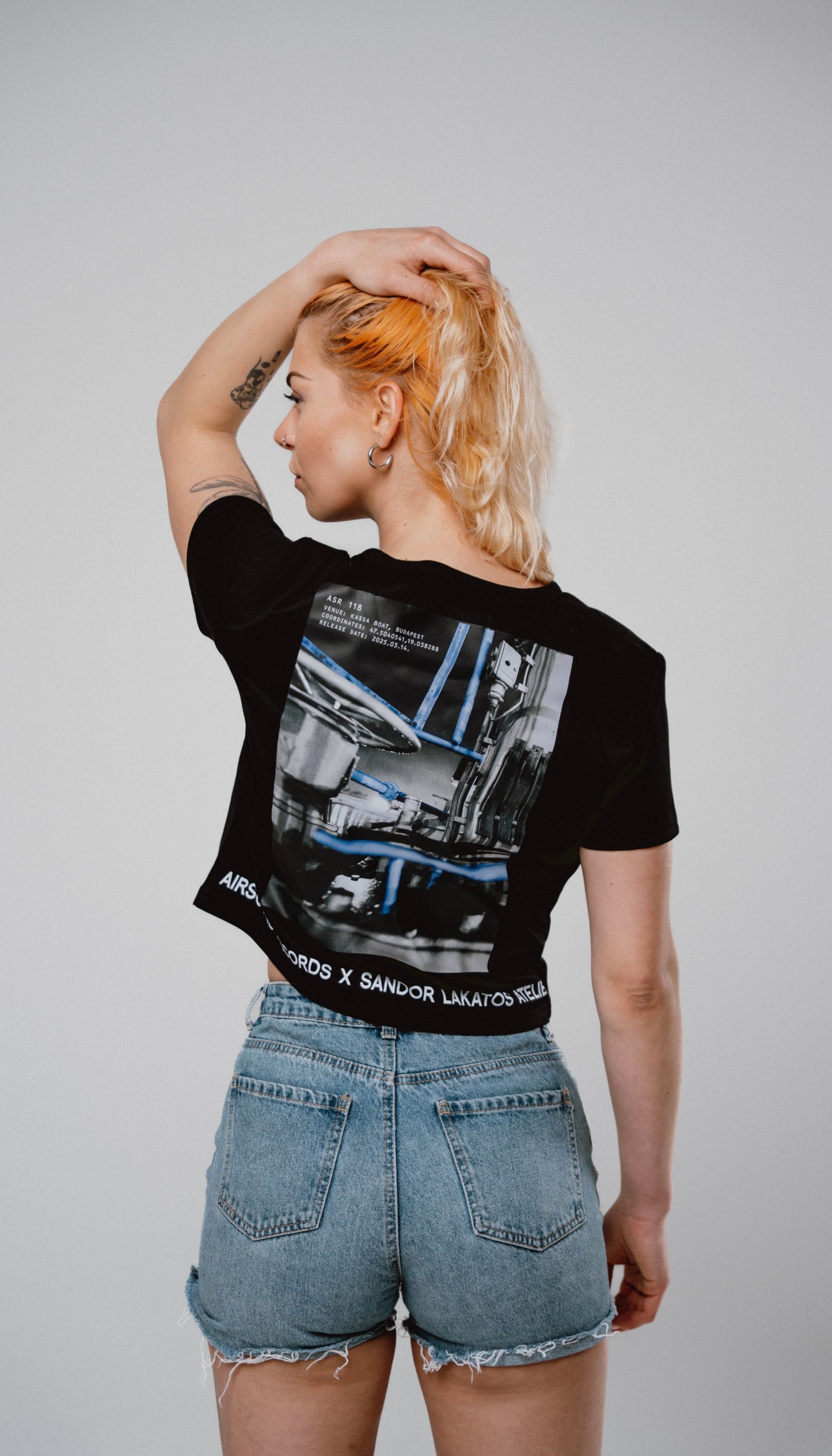 ASR x SLA Crop Top Fekete/Fehér