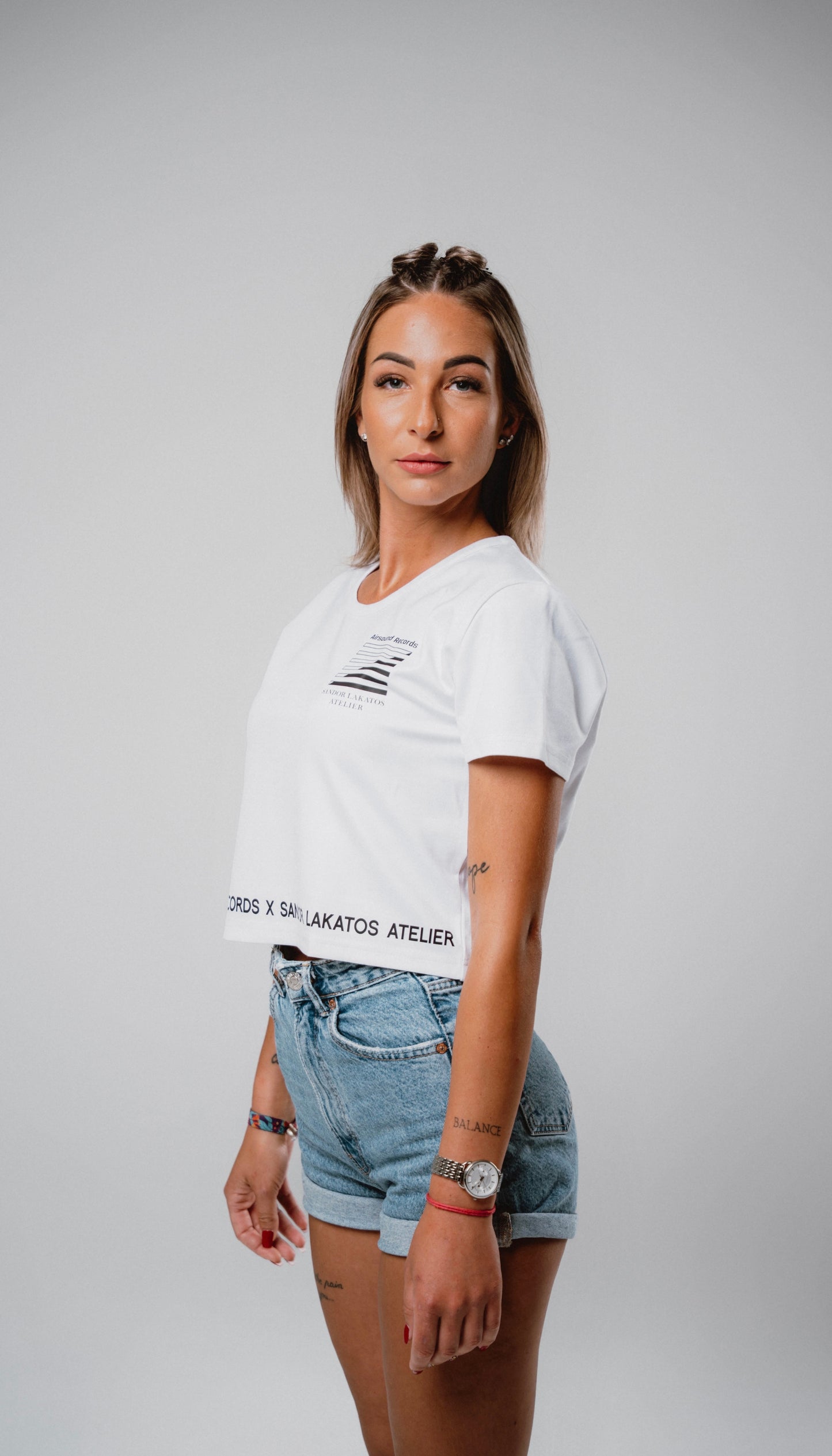 ASR x SLA Crop Top Fekete/Fehér