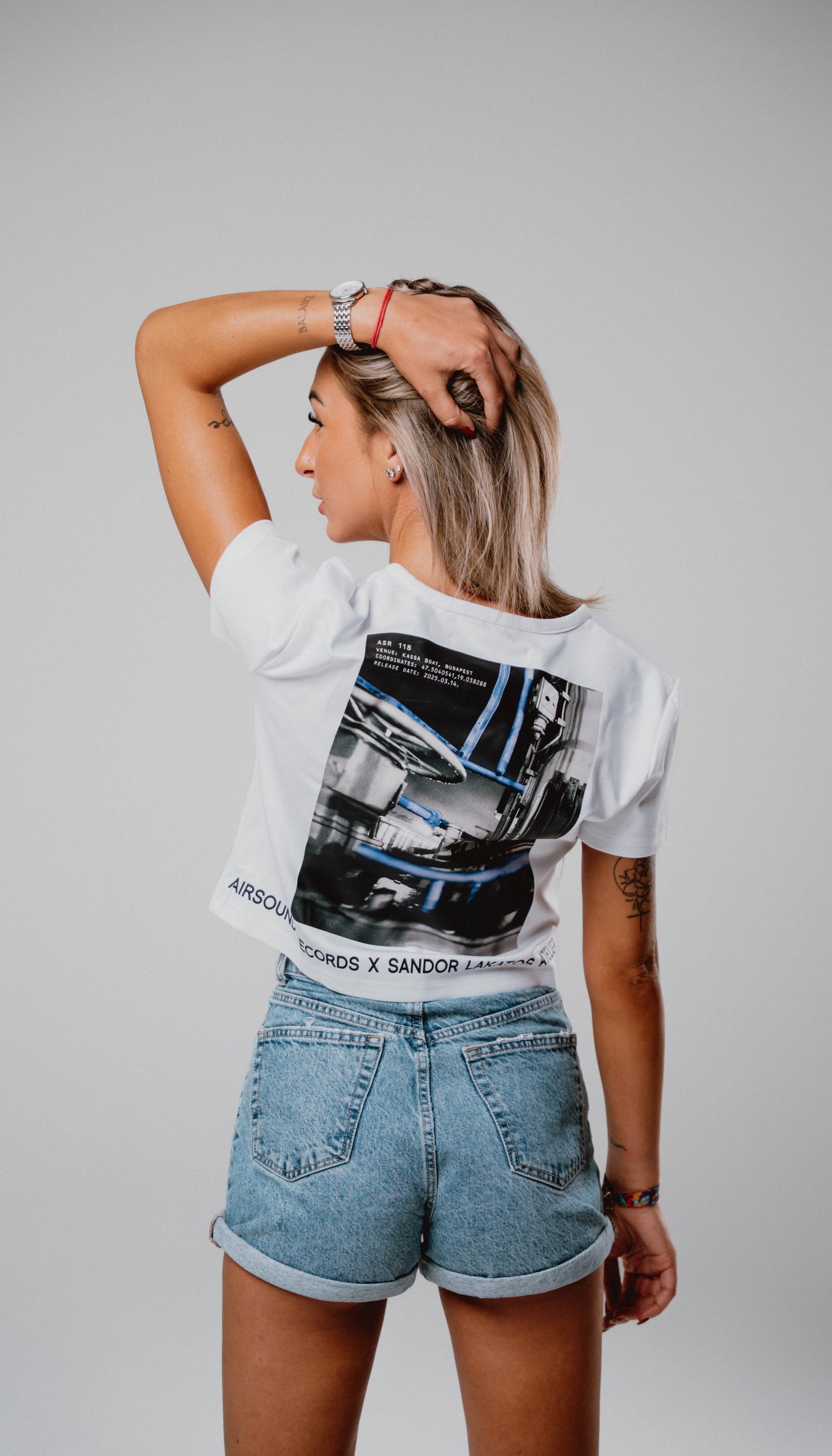 ASR x SLA Crop Top Fekete/Fehér