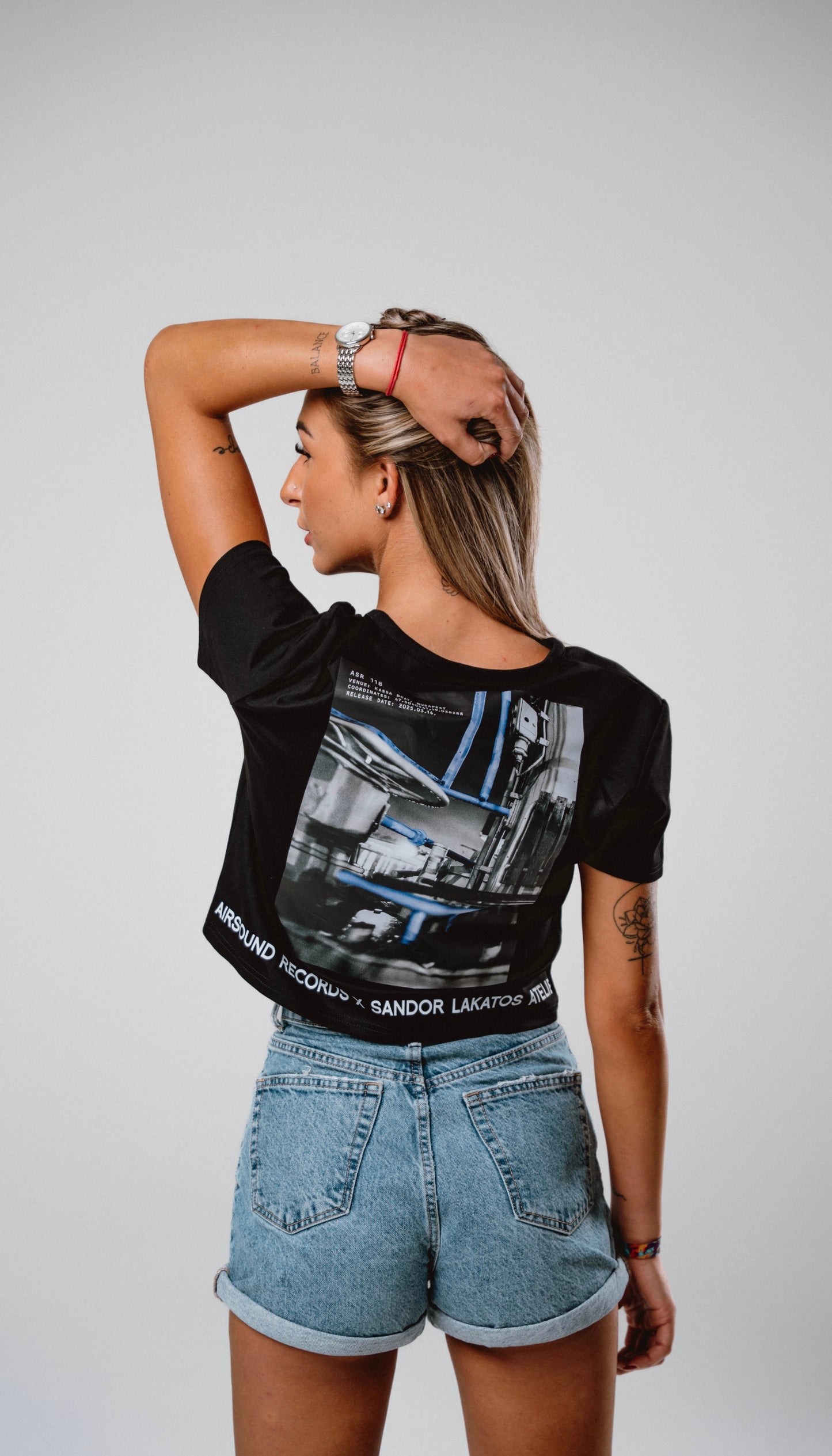 ASR x SLA Crop Top Fekete/Fehér